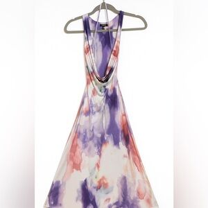 AFRM Backless Dress in Purple, Pink, and White - Like New
